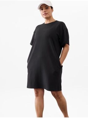 NWT Athleta Seasoft Tee Dress in Black - Size L